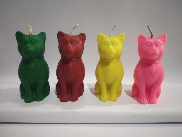 Cat candle for luck