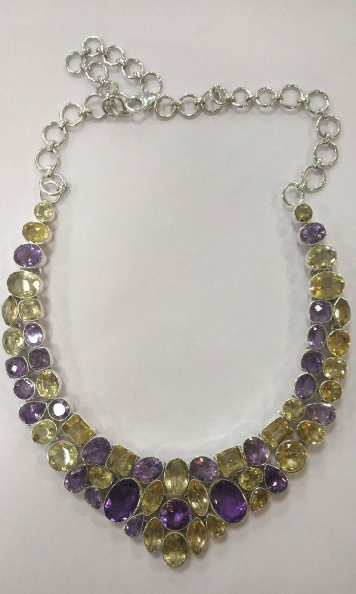 Citrine and Amethyst Necklace
