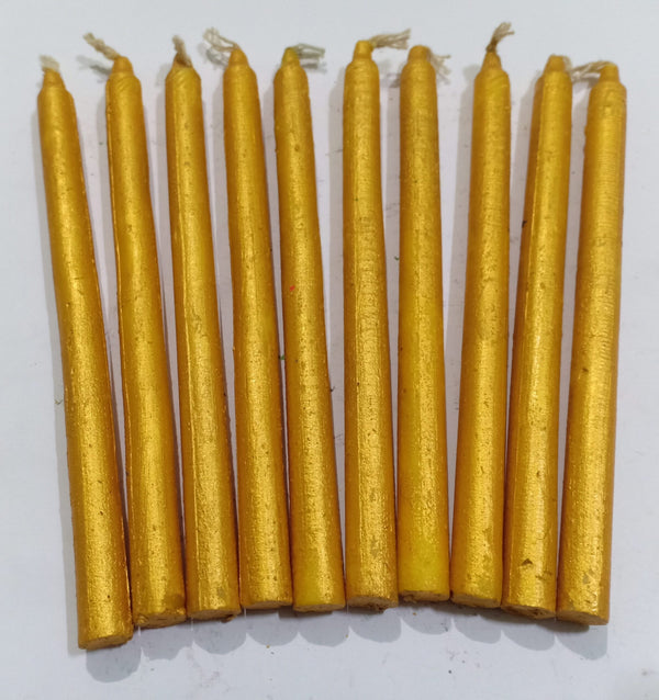 Energised gold Ritual Candles (Pack of 10)