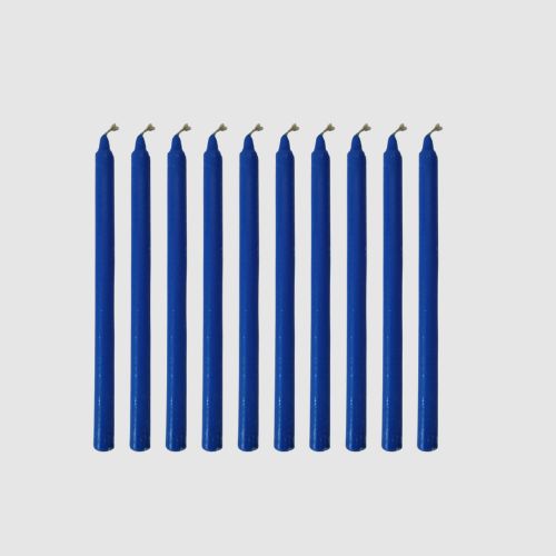 Energised oil infused Blue stick Candles (pack of 10)