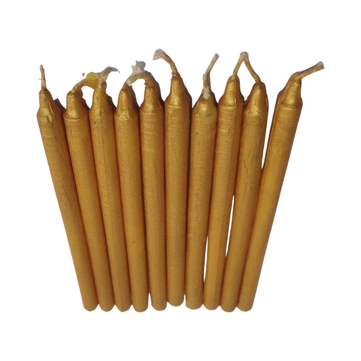 Energised oil infused Golden stick candle (Pack of 10)