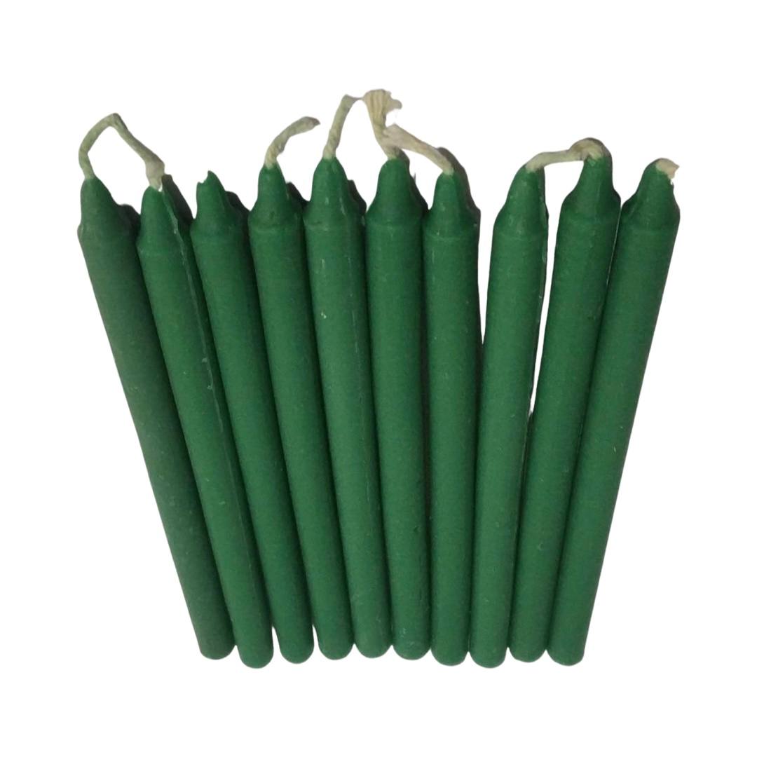 Energised oil infused Green stick candle (Pack of 10)