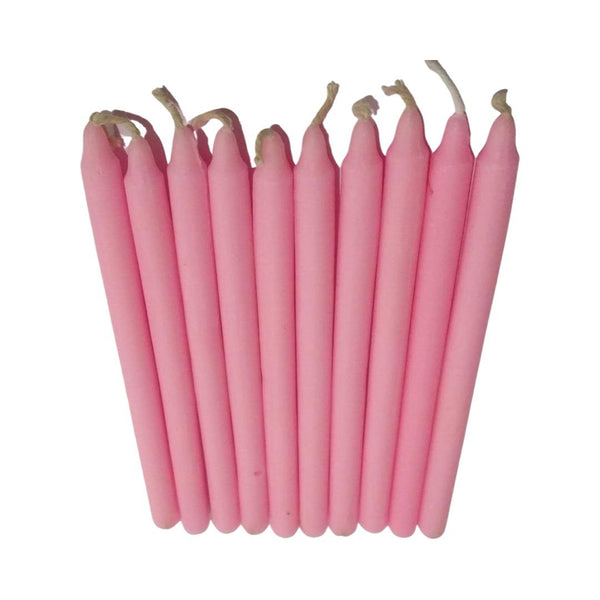 Energised oil infused Pink stick candle (Pack of 10)