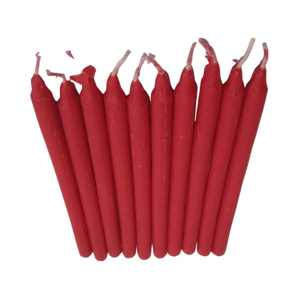 Energised oil infused Red stick candle (Pack of 10)