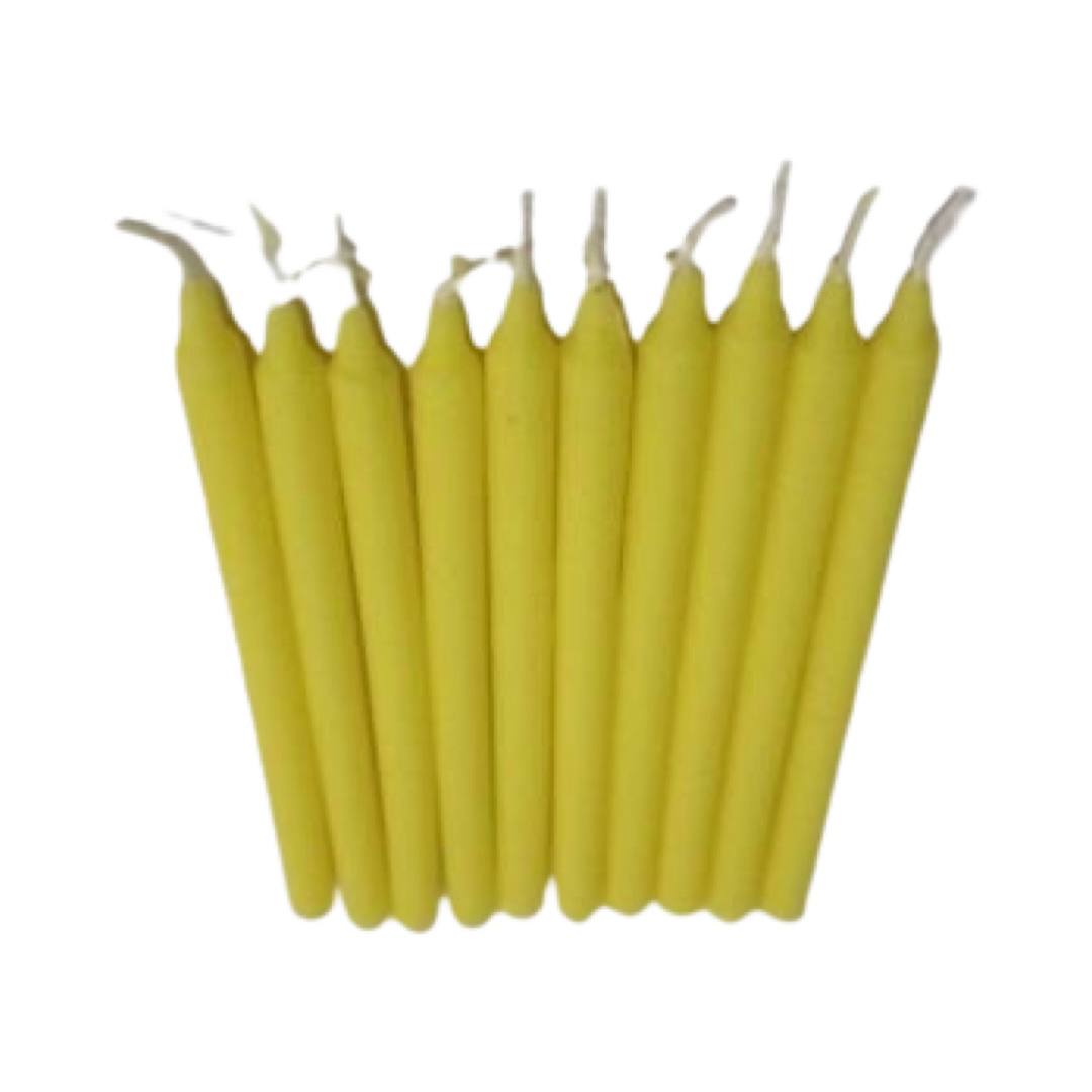Energised oil infused Yellow stick candle (Pack of 10)
