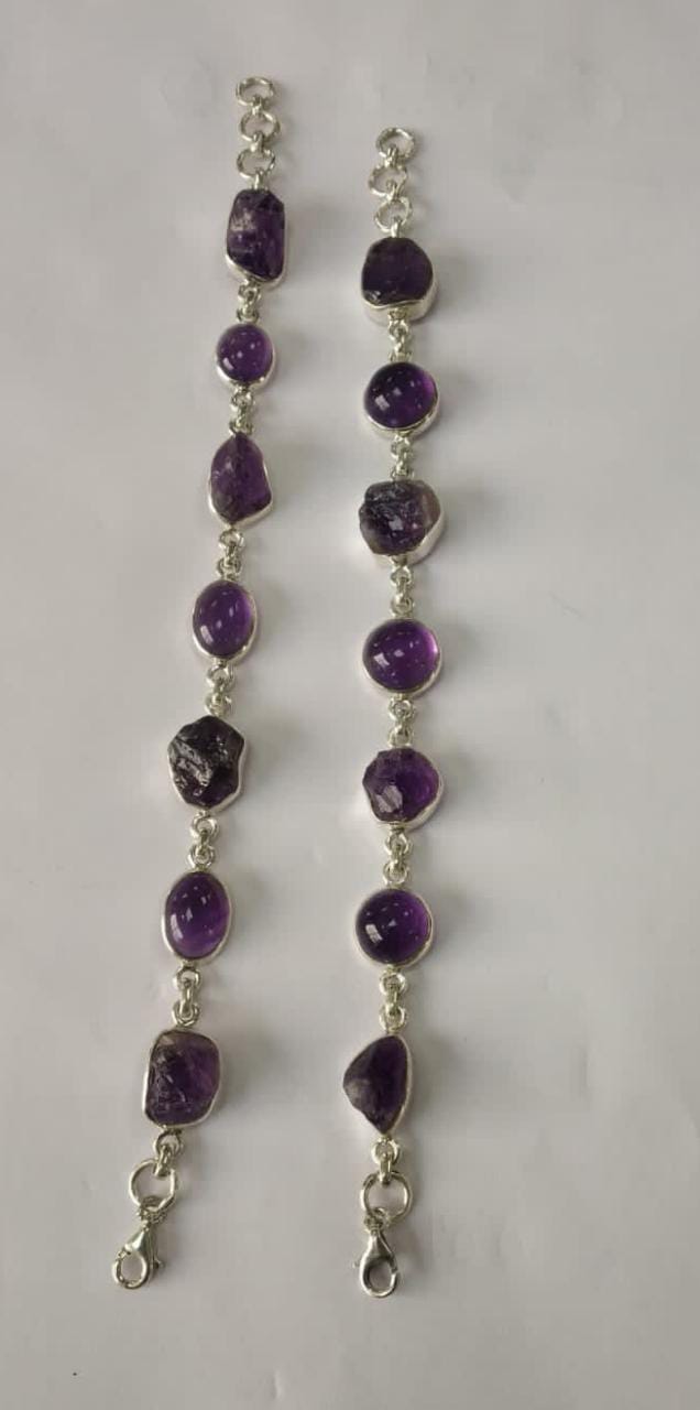 Raw Amethyst Bracelets