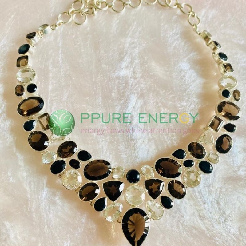 Smoky quartz necklace