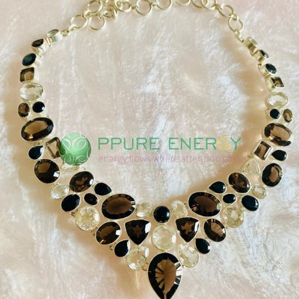 Smoky quartz necklace