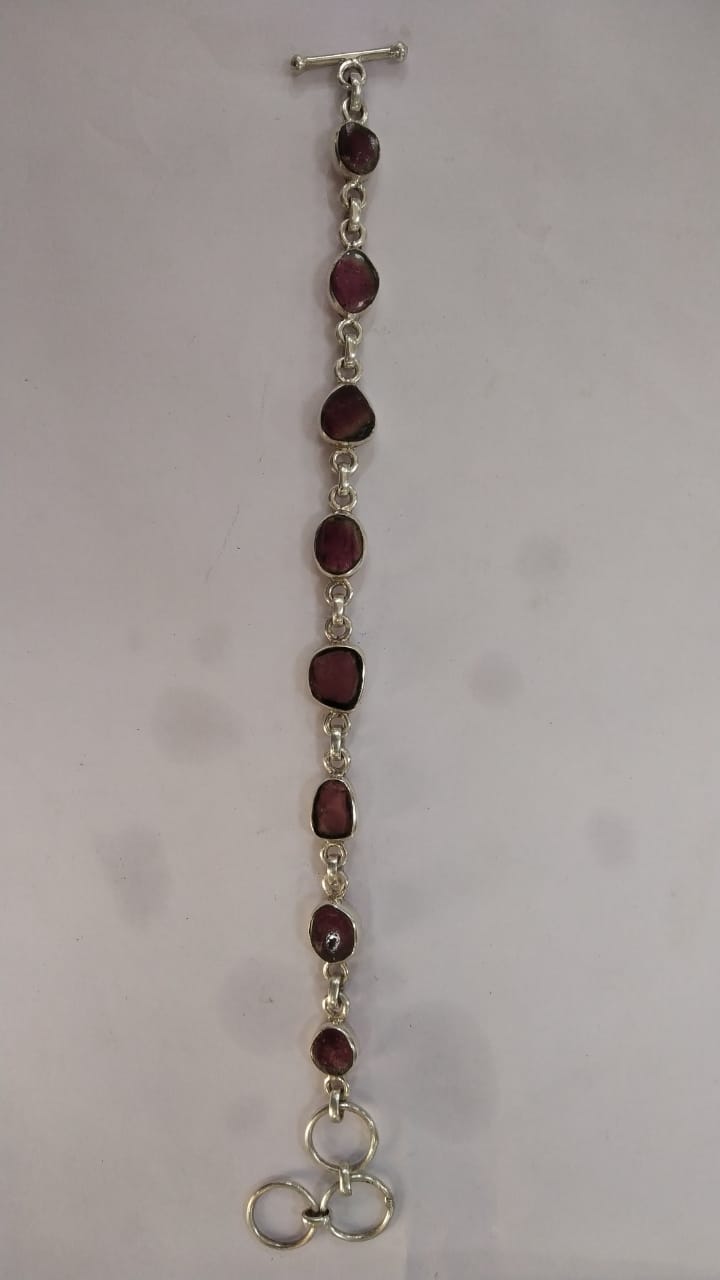 Watermelon tourmaline bracelet