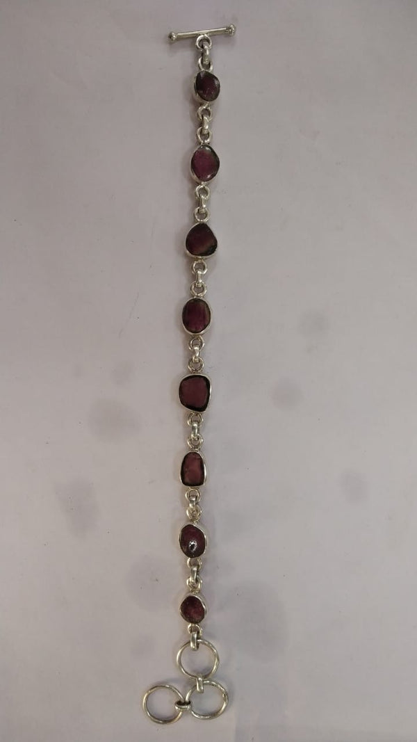Watermelon tourmaline bracelet