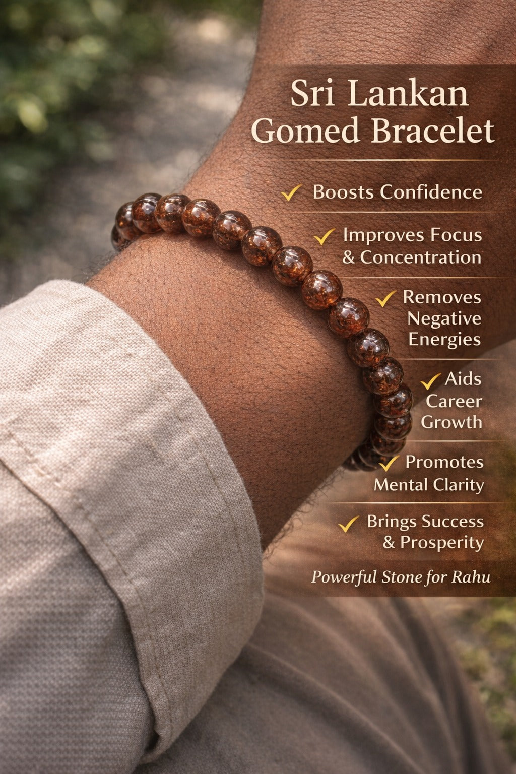 Sri Lankan Gomed Bracelet