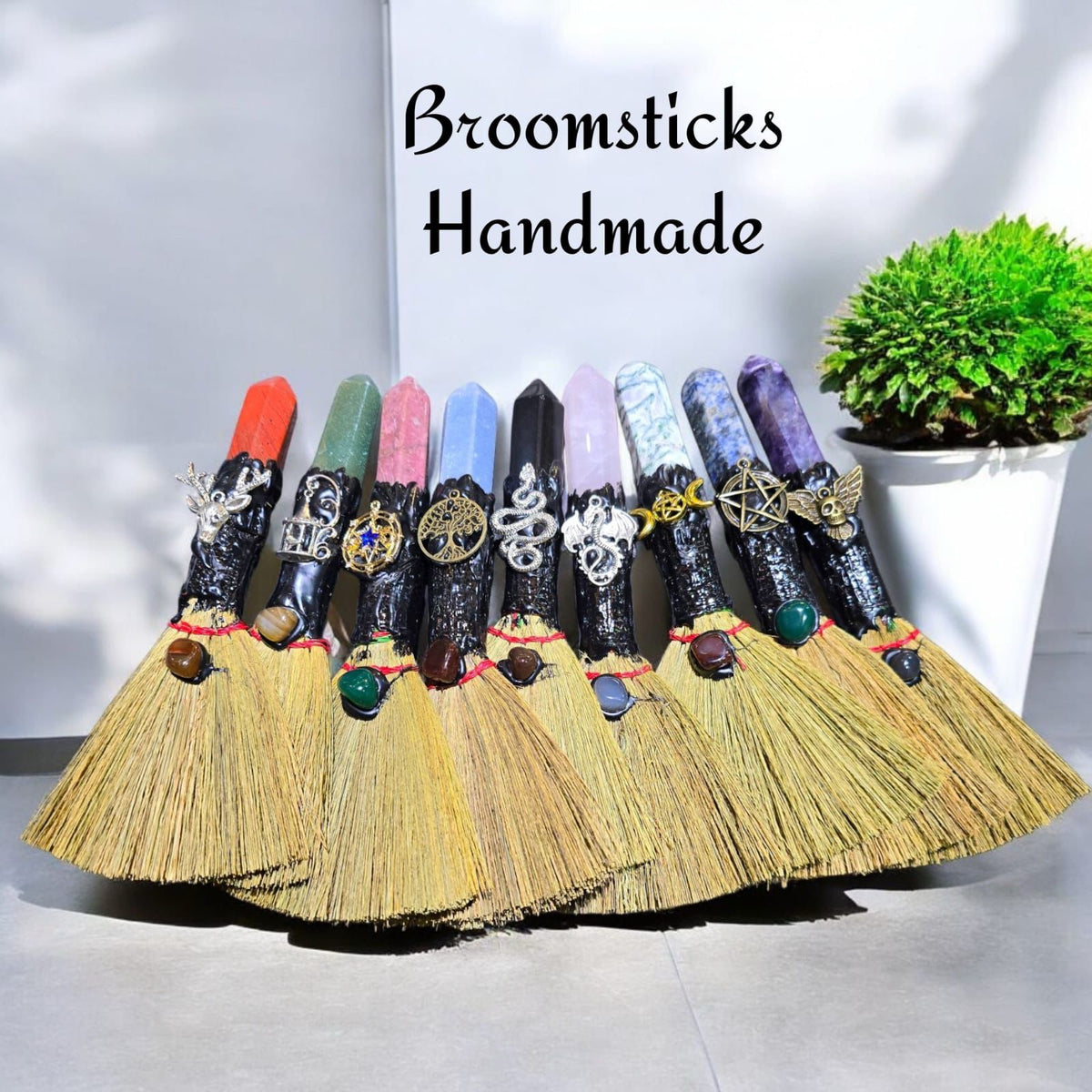 Crystal broomsticks Handmade
